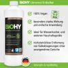 BIOHY Chef's complete set + accessories, washing up liquid, dishwasher tablets, rinse aid, universal descaler, glass ceramic hob cleaner, oven cleaner, washing brush, dispenser, sustainability view 4