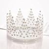 Crown Cake Topper Tiara Hair Ornament Birthday Party Supplies for Centerpieces Wedding Princess Queen Birthday Cake Decoration Silver view 1