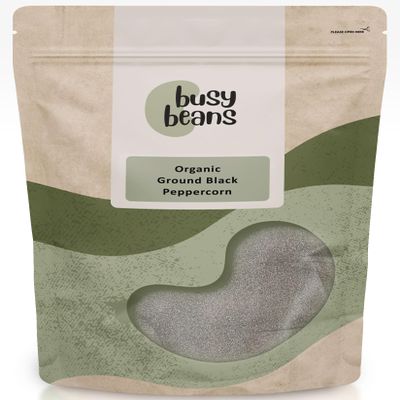Organic Ground Black Peppercorns - Certified Organic - by Busy Beans Organic (5kg)