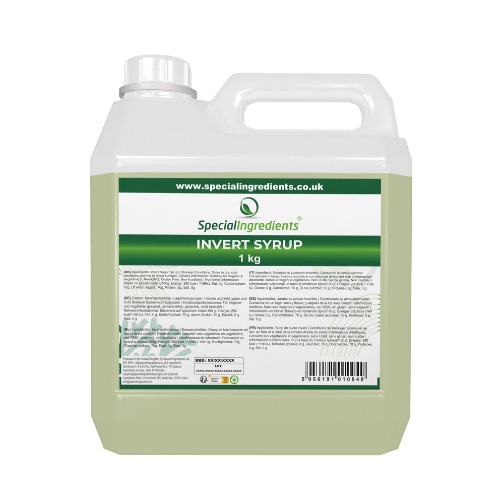 Invert Syrup (Inverted Sugar Syrup) 1kg Premium Quality Non-GMO, Gluten Free Recyclable Container