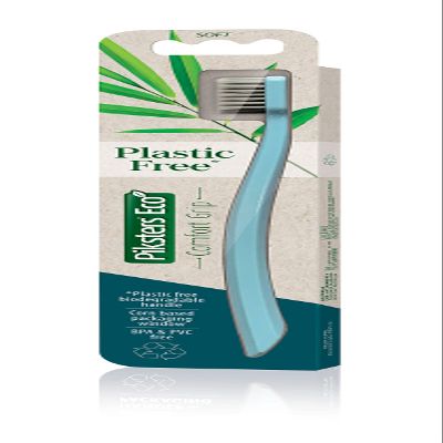 Piksters Eco Soft Plastic Free Comfort Grip Toothbrush - Color May Vary