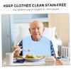 1pc Adult Bib Mens Large Shirts Silicon Bib Washable s for Adults Food Catcher Reusable Elderly s Apron House Dresses for Elderly Portable Anti-spill Man view 2