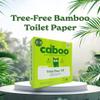 Caboo Tree Free Bamboo Toilet Paper, Plastic Free, Eco Friendly, Septic Safe, Biodegradable Bath Tissue with Soft, Quick Dissolving 2 Ply Sheets (300 Sheets Per Roll, 9 Double Rolls), White view 3