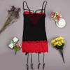 HDZHI Garter Belts and Women's Garters Sexy Women Lingerie with Thong Open Back Lingerie Nightwear Costumes-Red_XL view 2