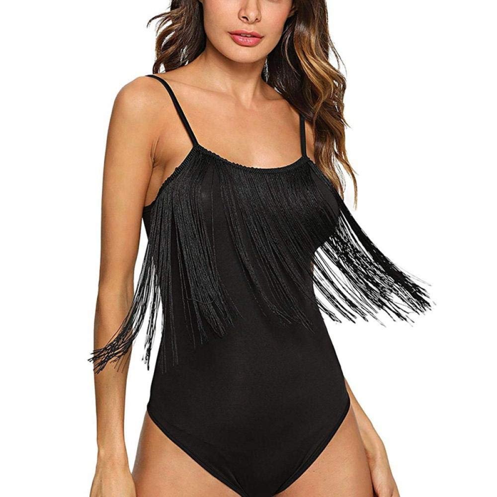HDZHI Women's Baby Dolls, Chemises & Negligees Women's Sexy Siamese Underwear-Black_M