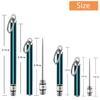 4 Reusable Metal Toothpicks Set - Titanium and Stainless Steel Portable Mini Set (2 Long & 2 Short, Blue) for Household and Outdoor Use view 2