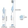 2Pcs Travel Toothbrushes Kit Fold Travel Size Toothbrushes Built-in Travel Toothpaste Container, Including 2 Cleaner Head Soft Bristles for Travel, Camping, School, Business Trip (Blue, White) view 2