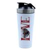 Getagift 500ml Aluminium Shaker Bottle for Supplement Shakes - Easy Clean, Durable Cup Personalised Love Heart ANY IMAGE Wedding, Birthday, Anniversary, Valentines. (White) view 1