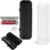 2 Pcs Electric Toothbrush Case Toothbrush Travel Case Portable Toothbrush Holder Thermoplastic Shell Durable Environmentally Friendly Storage Case for Hiking Camping Travel White Black view 2