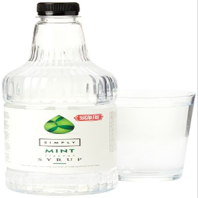 Simply Sugar Free Mint Syrup, Low Calorie, Vegan & Nut Free Flavoured Syrup for Coffee, Cocktails & Baking (1 Litre)