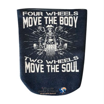 3ply Amputee Sock "Two Wheels Move The Soul V1 sock", wear on your residual or your shrinker