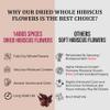 2lb Dried Whole Hibiscus Flowers and Petals Bulk, Flor de Jamaica view 2