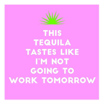 Slant Party Supplies - Paper Napkins Disposable Cocktail Napkin Set, 5" x 5", This Tequila Tastes