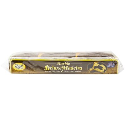 Regal Food Marble Deluxe Madeira Cake (Family Loaf) -Soft Tea Cakes -Vanilla and Flavoured -Sweet Treats for Famil