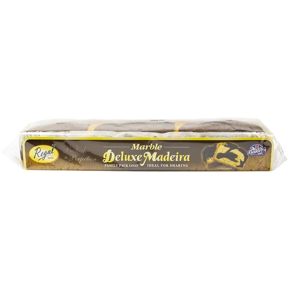 Regal Food Marble Deluxe Madeira Cake (Family Loaf) -Soft Tea Cakes -Vanilla and Flavoured -Sweet Treats for Famil