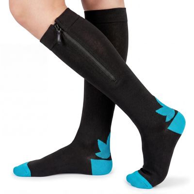 Craib 20-30 mmHg Compression Stockings with Zipper for Women & Men - Medical Grade 4XL