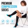 Craib 20-30 mmHg Compression Stockings with Zipper for Women & Men - Medical Grade 4XL view 2