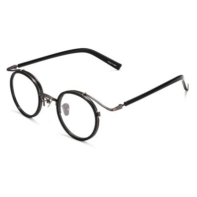 Anti-Blue Light Cat's Eye Reading Glasses for Men, Pure Titanium Frame HD Resin Lens/Anti-Fatigue Reader +1.0 To +3.0 Diopter,Black,+3.00