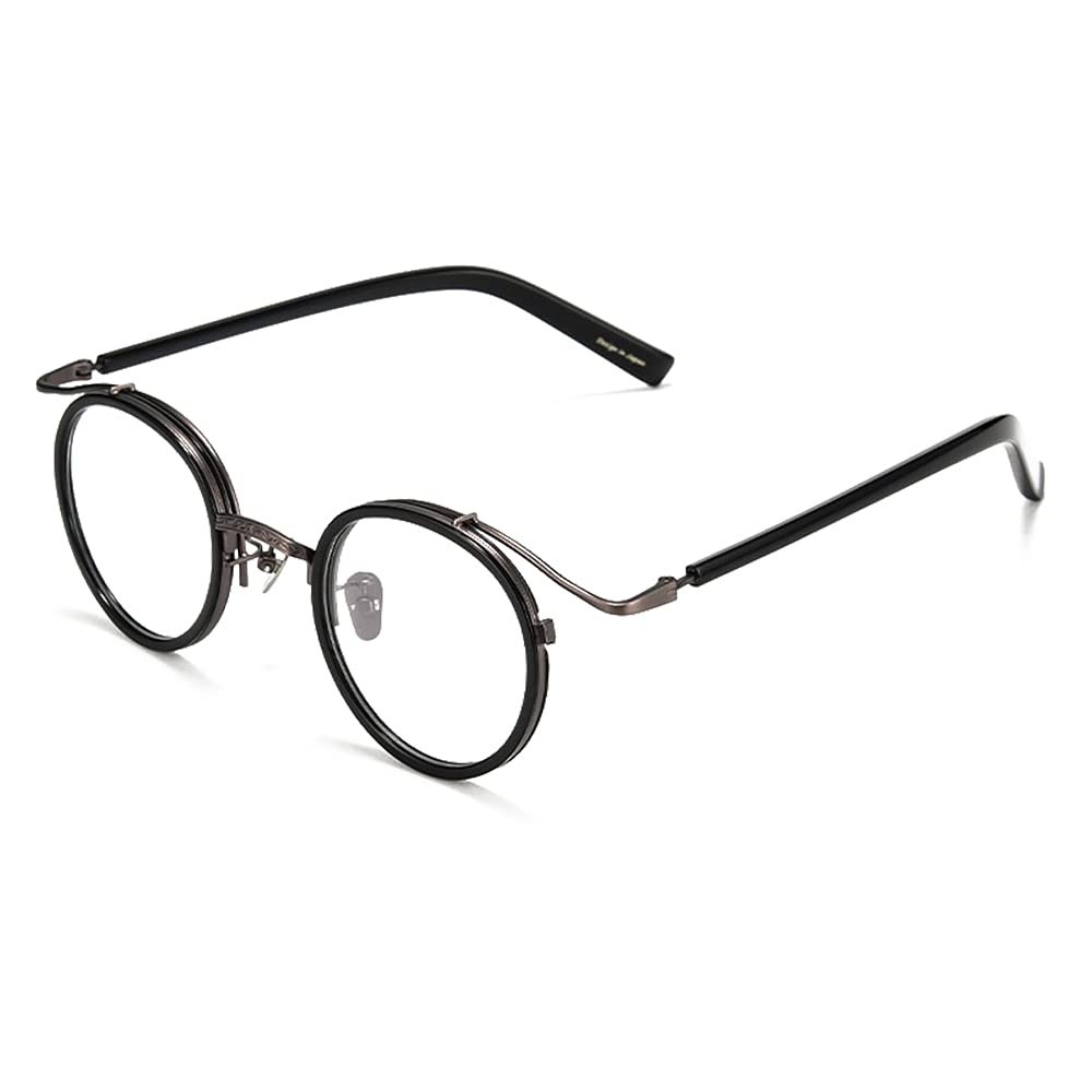 Anti-Blue Light Cat's Eye Reading Glasses for Men, Pure Titanium Frame HD Resin Lens/Anti-Fatigue Reader +1.0 To +3.0 Diopter,Black,+3.00