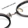 Anti-Blue Light Cat's Eye Reading Glasses for Men, Pure Titanium Frame HD Resin Lens/Anti-Fatigue Reader +1.0 To +3.0 Diopter,Black,+3.00 view 3