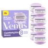Gillette Venus Comfortglide Breeze Women's Razor Blade Refills, Pack of 8, 3 built-in blades for a smooth, close shave that lasts view 1