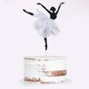 Qertesl Ballet Cake Topper, Black Blue Ballet Girl Cake Decoration, 1 x 7.3"W x 6.5"H, Birthday, Baby Shower, Gender Reveal view 1