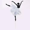Qertesl Ballet Cake Topper, Black Blue Ballet Girl Cake Decoration, 1 x 7.3"W x 6.5"H, Birthday, Baby Shower, Gender Reveal view 2