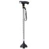 WYZDCP Walking Sticks Nonslip for Elderly, Four-Legged Walking Cane with LED Lights, Telescopic Walking Sticks, Rehabilitation Assistants (Color : Silver) view 1