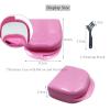 HRASY Oral Care Disassembly Kit/7pcs Including 1 Retainer Case With Mirror and Vent Holes | 1 Aligner Remover Tool | 4 Elastic Rubber Bands Placers | 1 Cleaning Brush (Pink) view 2