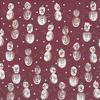 Happy Snowmen Allover, red - IHR Lunch Paper Napkins 20 in Pack 3 ply 33 cm Square view 1