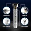 Barbasol Stainless-Steel Rechargeable Zero-Gapped T-Blade Trimmer, Hanging Blade, 3 Guide Combs (1mm, 2mm, 3mm), Men's Facial Hair Trimmer view 2