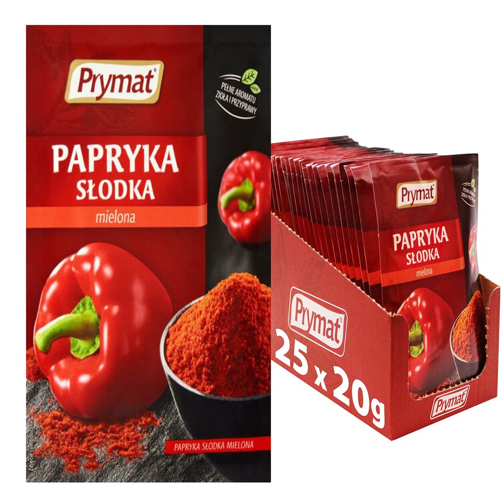 Prymat - Ground Sweet Paprika, for Spicy & Aromatic Flavours, 20g (Pack of 25)