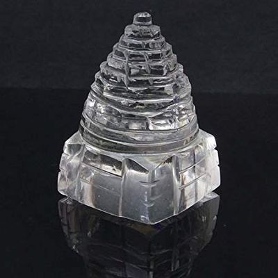 Radhna SpritualMaa Padma Farms Crystal Sumeru Shree Yantra, Standard, White