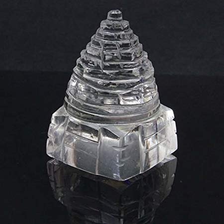 Radhna SpritualMaa Padma Farms Crystal Sumeru Shree Yantra, Standard, White
