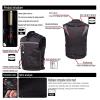 Cyclone Vest Adult Reflective Vest Motorcycle Racing Professional Advanced Airbag System 600D Canvas Fabric, Wear Resistant, Tear for Outdoor Rides, Vests of Equestrian Sports Black view 4