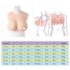GAOLEI Silicone Breast Plate Round Collar Breast Forms Mastectomy Prosthesis C-I Cup Fake Boobs for Crossdressers Transgender Elastic Cotton Filler,Complexion,H Cup view 2