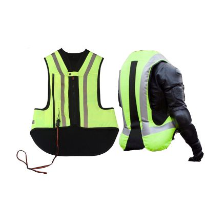 Adult Reflective Vest Airbag Vest Wear-Resistant Tear Fabric, Easy to Clean Suitable for A Year of Men and Women Locomotive Riding Inflatable Vest (Color : Green, Size : S)
