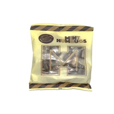 Stockley's Mint Humbugs - 180g x 12 Pack | Traditional British Mint Sweets | Hand-Crafted Hard-Boiled Confectionery