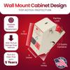 Post Medical - Sharps Cabinet, Sharps Disposal Container Storage, Sharps Container Wall Mount for 1.5 Quart Post Medical Biohazard Containers, Sharps Containers with Lock & Key, Powder-Coated Steel view 3