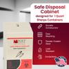 Post Medical - Sharps Cabinet, Sharps Disposal Container Storage, Sharps Container Wall Mount for 1.5 Quart Post Medical Biohazard Containers, Sharps Containers with Lock & Key, Powder-Coated Steel view 4