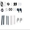 16 Pairs Ear Grip Glasses, Specs | Anti-slip Protector Sunglass, Spectacles| Silicone Ear Piece Hook Eyeglasses Stopper, Retainer, Temple, Tip, Tighter, Holder, non-slip sleeves | Black and White view 1
