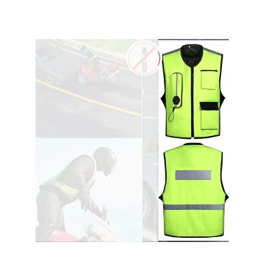 Equestrian Airbag Vest Motorcycle Riding Vest High Brightness Reflective Belt (M-2XL, 4 Sizes) (Color : Green, Size : XL)