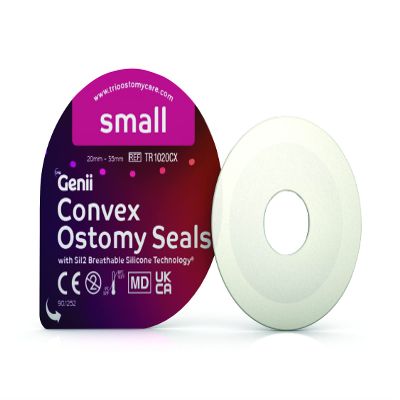 Genii Convex Ostomy Seals Small (20mm-35mm) Box of 10 - Previously Trio Silvex 1
