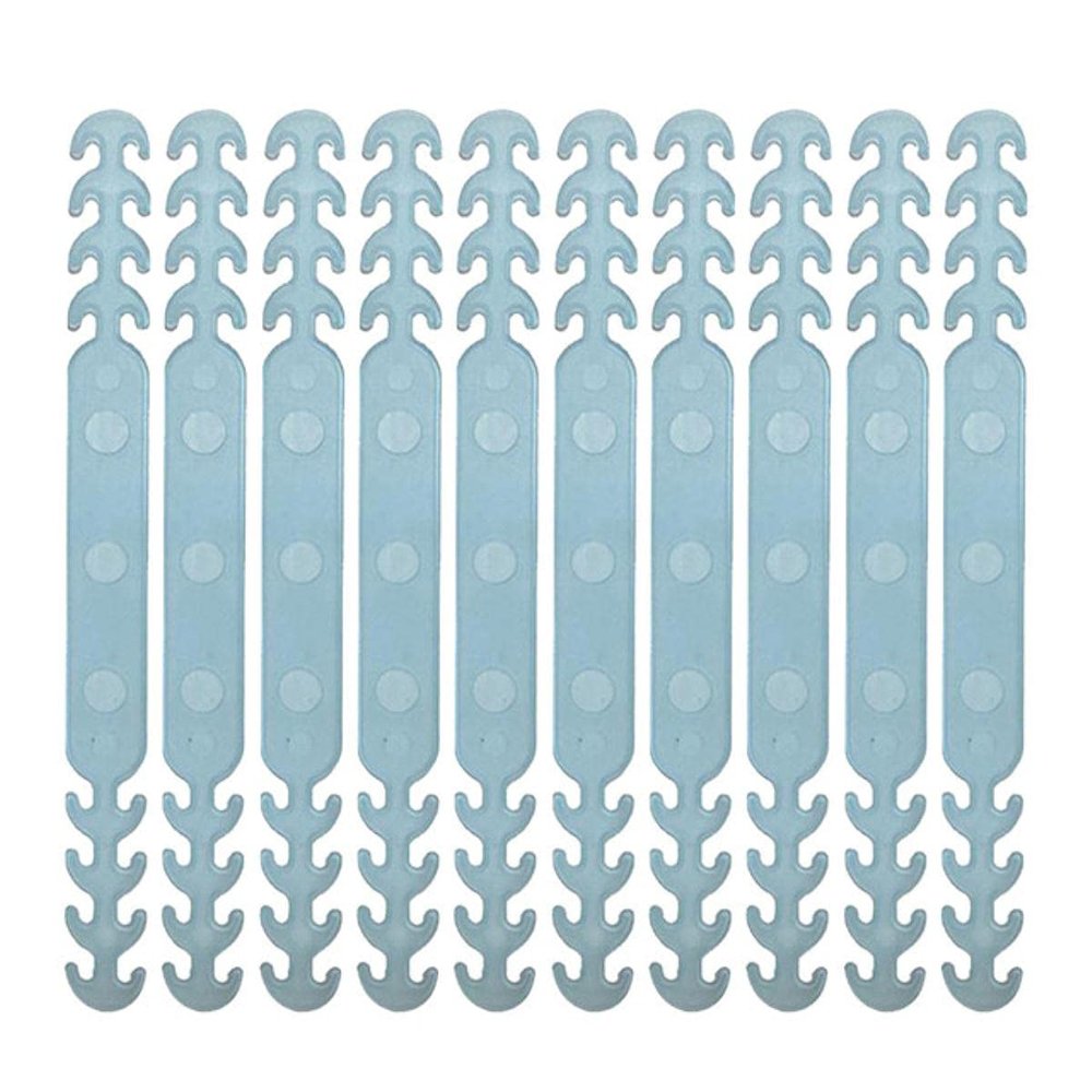 10pc Adjustable Anti-Slip Silicone Ear Grips High Quality Extension Hook s Buckle Holder Accessories-Belgium,Blue