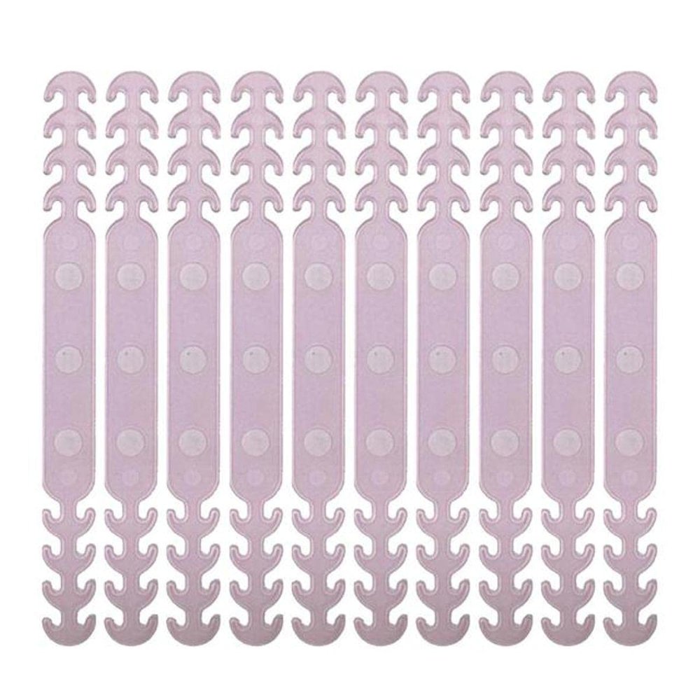 10pc Adjustable Anti-Slip Silicone Ear Grips Extension Hook s Buckle Attache Masque-United States,Pink