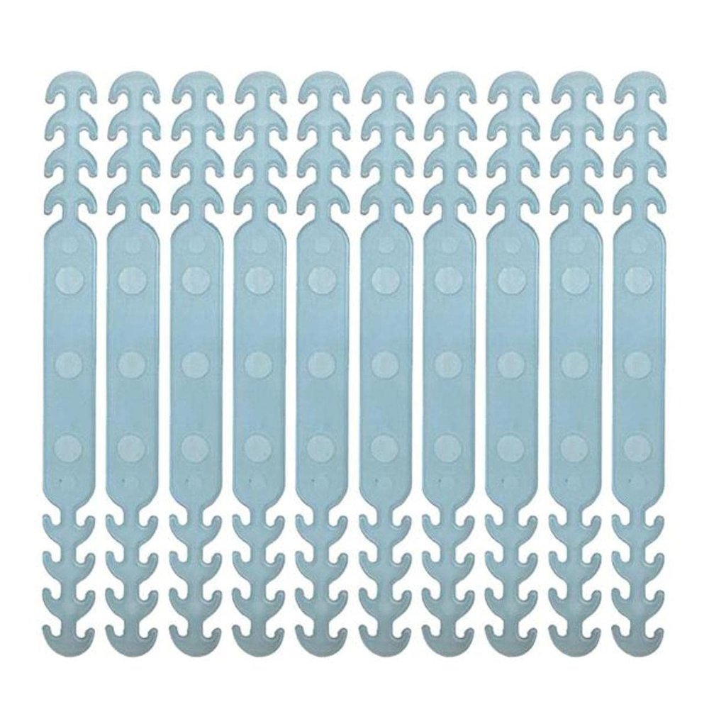 10pc Adjustable Anti-Slip Silicone Ear Grips Extension Hook s Buckle Attache Masque-China,Blue