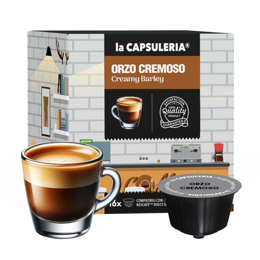 BARLEY COFFEE/ORZO (48 Capsules) compatible with Nescaf Dolce Gusto, 3 Boxes x 16 Pods (48 Servings Total), La Capsuleria