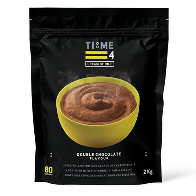 Time 4 Cream of Rice 2kg 80 Servings - Gluten Free Carbohydrate Source + Vitamins, Minerals & Digestive Enzymes - Vegan Friendly Rice Cream Porridge Alternative (Double Chocolate)