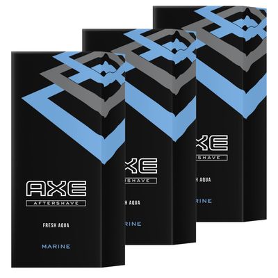 3 x Axe Aftershave Marine Fresh Aqua je 100ml for men Rasierwasser fr den Mann