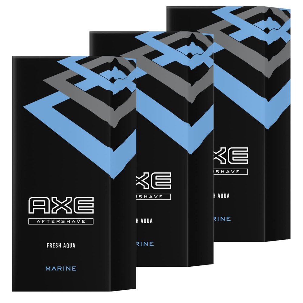 3 x Axe Aftershave Marine Fresh Aqua je 100ml for men Rasierwasser fr den Mann